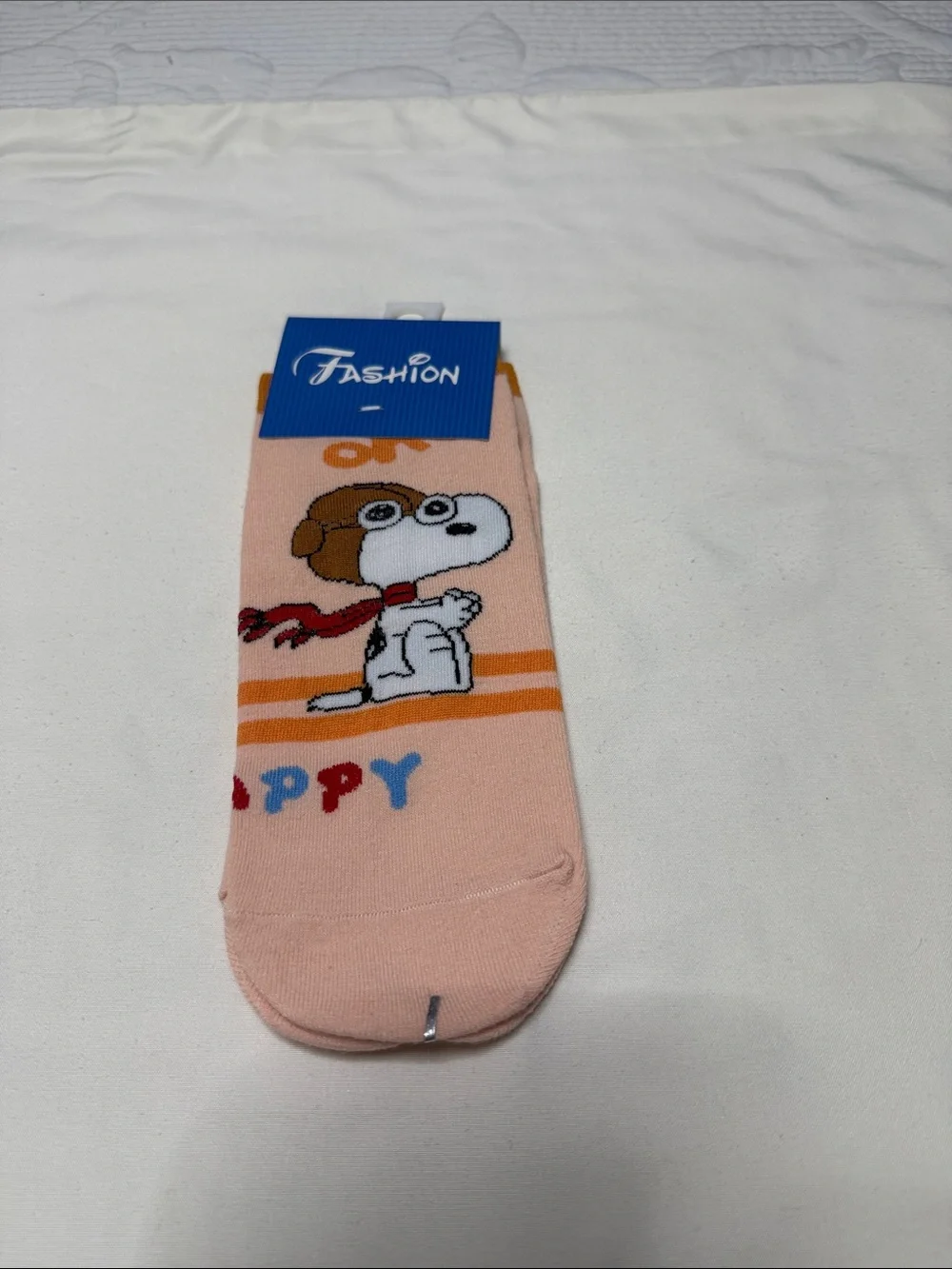 Sets of 12 Kids Snoopy Cartoon Ankle Socks - Pink, White, Blue, Peach